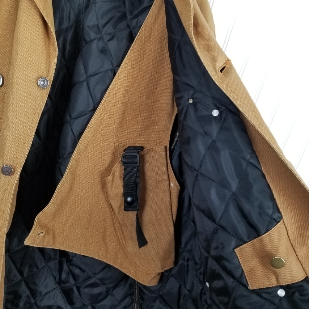 VTG Barn Field Coat Canvas Quilt Lined Made USA XXXL Winter Guide Gear Hunting - Picture 3 of 16